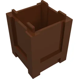 Container Box 2 x 2 x 2 - Top Opening / Reddish Brown