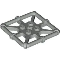 Plate Special 2 x 2 with Bar Frame Square / Light Gray