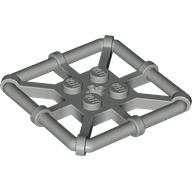 Lego Plate Special 2 x 2 with Bar Frame Square / Light Gray