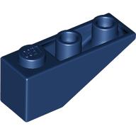 Lego Brick Sloped Inverted 33° 3 x 1 with Internal Stopper and No Front Stud Connection / Dark Blue