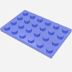 Plate 4 x 6 / Trans-Dark Blue