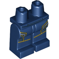 Lego Hips and Dark Blue Legs with Gold and Light Blue Trim Lines Print / Dark Blue