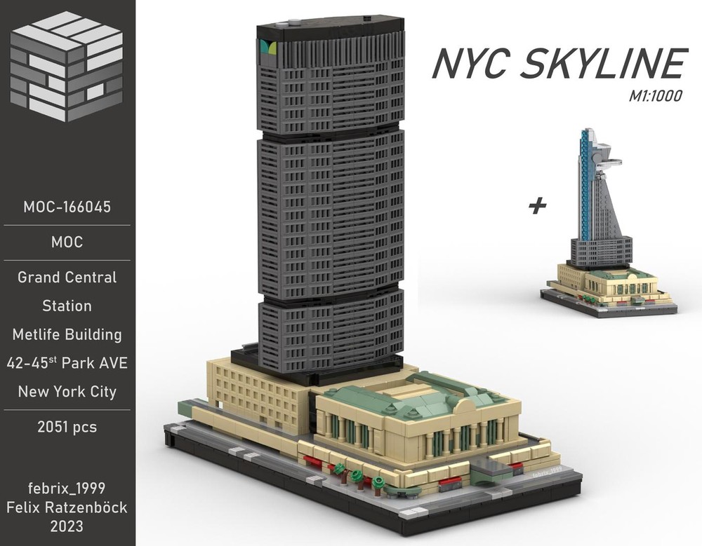 Lego Grand Central Station | Metlife Building | 42-45st park AVE | New York City