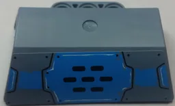 Technic, Panel Engine Block Half / Side Intake with Armor Plates, Dark Azure Vent Grille and Stripe Pattern Model Left Side (Sticker) - Set 70131