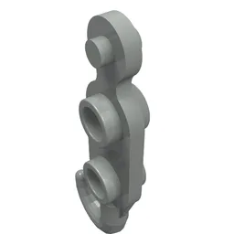Hook, Tow Hook with 2 Studs on Both Sides / Light Gray