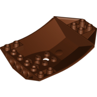 Lego Brick Wedged, Curved Inverted 8 x 6 x 2 Cockpit / Reddish Brown