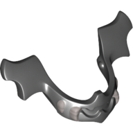 Lego Headwear Accessory Visor / Chin Guard Elaborate with Silver Fangs Print
