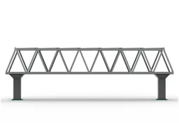Truss bridge for train