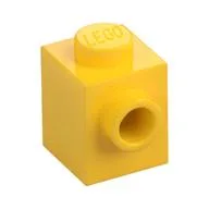 Brick Special 1 x 1 with Stud on 1 Side / Yellow