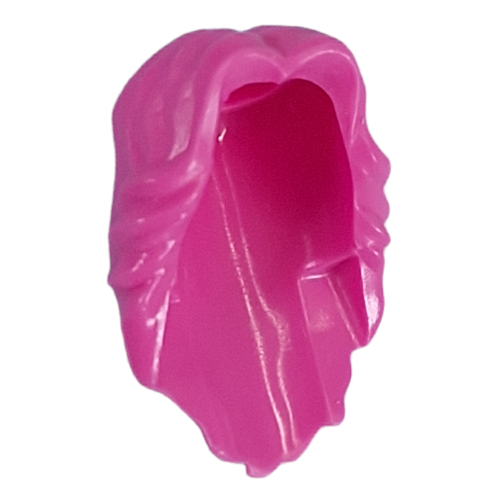 Lego Hair Mid-Length Wavy with Center Part / Dark Pink