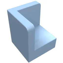 Panel 1 x 1 x 1 Corner / Bright Light Blue