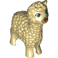 Lego Animal, Llama with Green Eyes / Tan