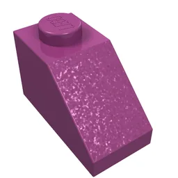 Brick Sloped 45° 2 x 1 with Bottom Pin / Magenta