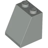 Brick Sloped 65° 2 x 2 x 2 with Bottom Tube / Light Gray