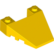 Lego Brick Wedged, Sloped 4 x 4 Taper, with Stud Notches / Yellow