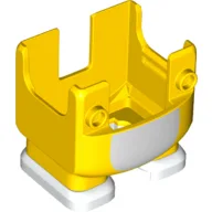 Nintendo Figure, Legs and Overalls with Two Front Studs and White Belly and White Feet, with Internal Prongs for Cat Suit / Yellow