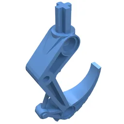 Large Figure Weapon, Claw Hook with Axle / Medium Blue