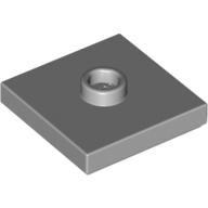 Lego Plate Special 2 x 2 with Groove and Center Stud (Jumper) / Light Bluish Gray