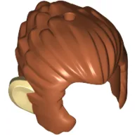 Hair and Sideburns, with Tan Ears Print / Dark Orange