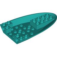 Lego Aircraft Fuselage Curved Forward 6 x 10 Bottom, 2 Pin Holes / Dark Turquoise