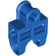 Technic Axle Connector 2 x 3 with Ball Socket, Open Sides / Blue
