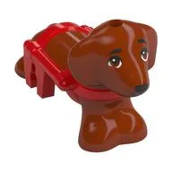 Animal, Dog, Dachshund with Red Harness Pattern (Pickle)