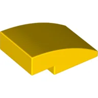 Brick Curved 3 x 2 No Studs / Yellow