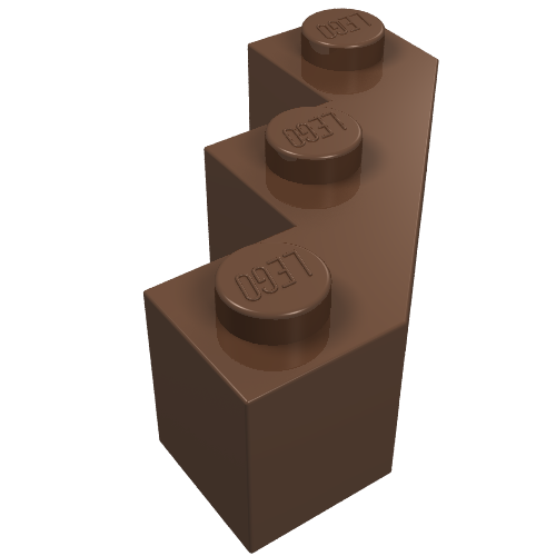 Lego Brick Wedged 3 x 3 Facet / Brown
