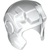Helmet Space with Open Face Rounded, Top Hinge / White