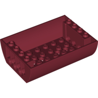 Lego Brick Curved Inverted 8 x 6 x 2 Double / Dark Red