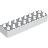 Duplo Brick 2 x 8 / White