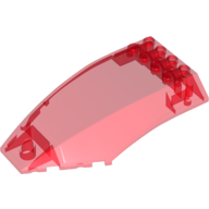 Lego Windscreen 10 x 6 x 2 Curved / Trans-Red
