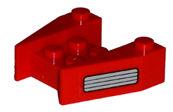 Lego Wedge 3 1/2 x 4 without Stud Notches with Grille Pattern on Both Sides (Stickers) - Set 5591