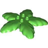 Lego Duplo Plant Tree Leaves with 4 Top Studs / Bright Green