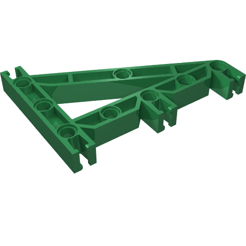 Lego Znap Beam 9, 8 Holes, Triangular / Green