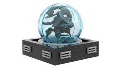 Droideka (Destroyer Droid) Minifig Scale With Shield Display