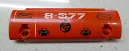 Technic, Panel Curved 11 x 3 with Panels, Trident and White '8-077' Pattern, Right Side (Sticker) - Set 8077