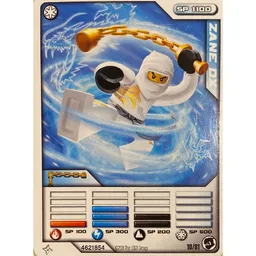 Trading Card, Ninjago Deck #1: 10 - Zane DX - North American Version / [No Color/Any Color]