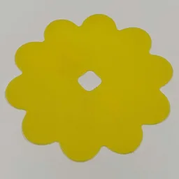 Clikits Icon Accent, Flower 7 1/4 x 7 1/4, 10 Petals / Trans-Yellow