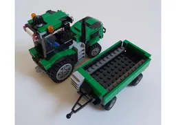 Green Tractor with Trailer