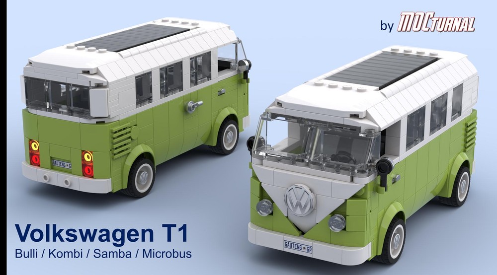 Lego MOCturnal Volkswagen T1 Bulli / Kombi / Samba / Microbus (Lime edition)