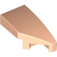 Brick Wedged, Curved 2 x 1 with Stud Notch Right / Light Nougat