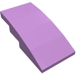 Brick Curved 4 x 2 No Studs / Medium Lavender