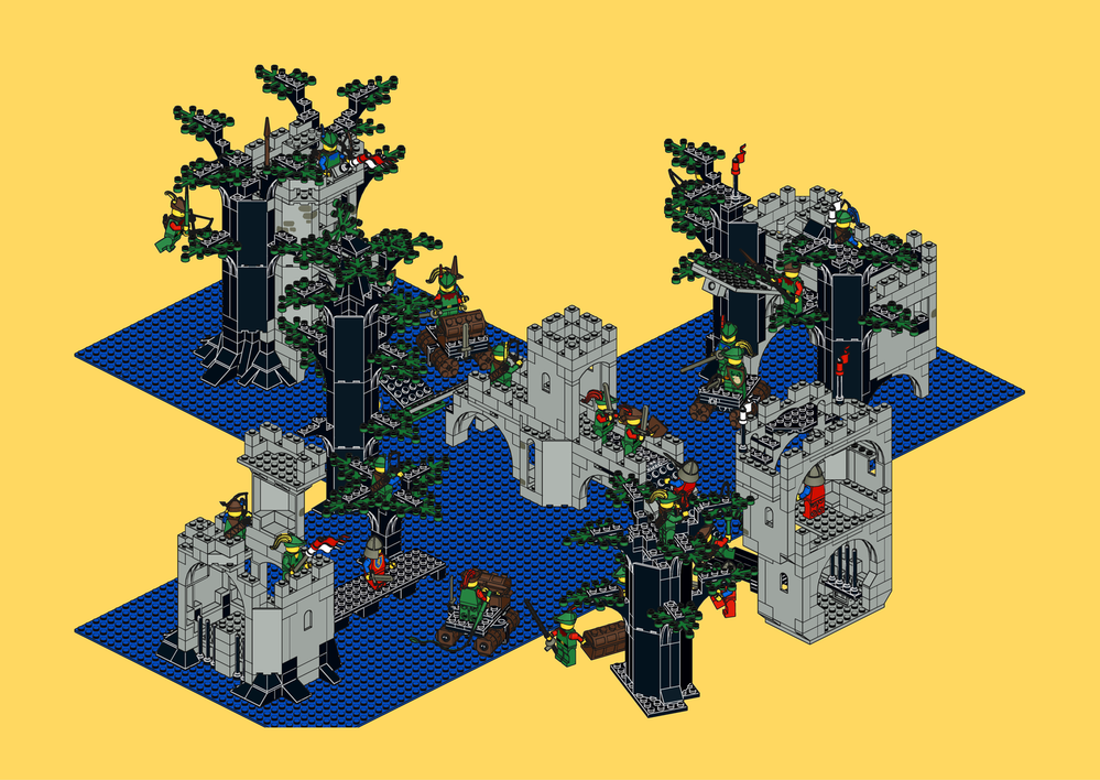 Lego 6077-2 Forestmen’s River Fortress - alternative models