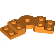 Plate Angled 2 x 2 with Step and Hole in Center / Orange