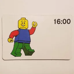 Activity Card, Time-Teaching 24-Hour Clock 16:00 / [No Color/Any Color]