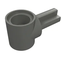 Technic Pin Connector Hub with 1 Axle / Dark Bluish Gray