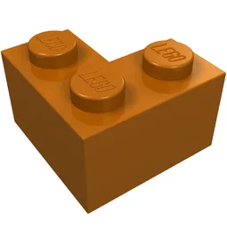 Brick 2 x 2 Corner / Dark Orange