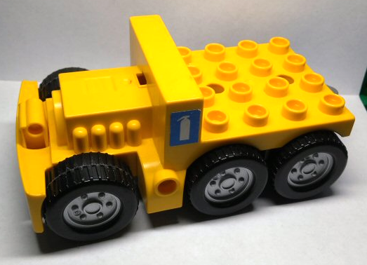 Lego Duplo Truck Semi-Tractor Chassis with Fire Extinguisher and Headlights Pattern (Stickers) - Set 7844