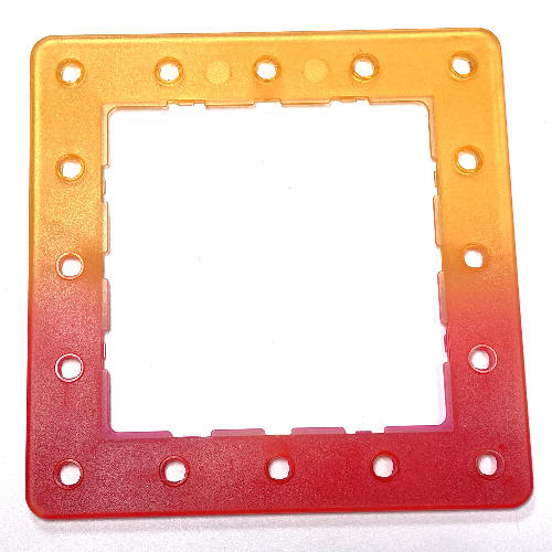 Lego Clikits Frame, Square with 5 x 5 Holes Arrangement, Marbled Dark Pink Pattern